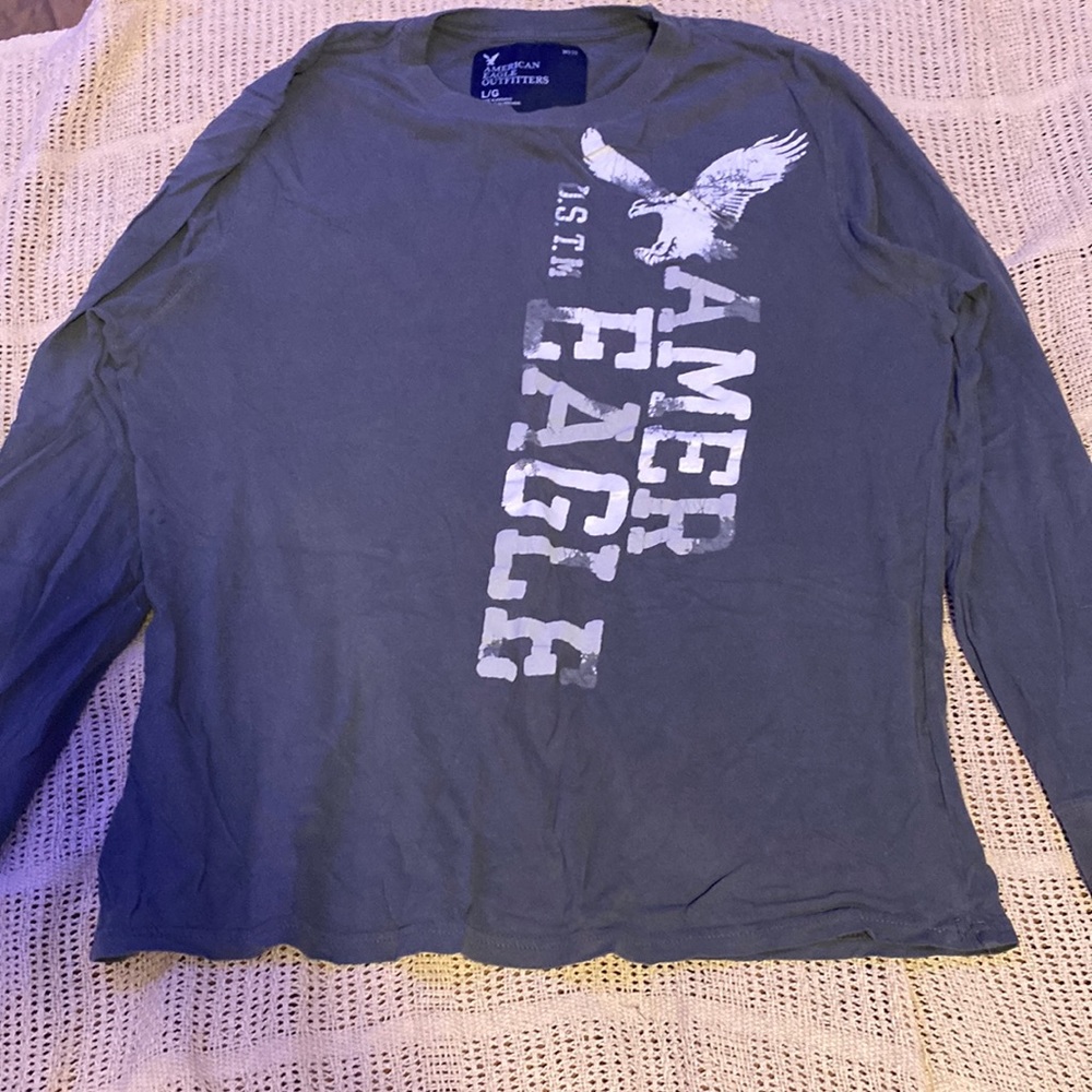 grey, long sleeve, american eagle